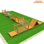 Bộ vận động liên hoàn gỗ ngoài trời đẹp PW-2108