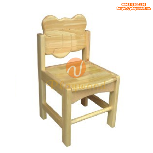 Mẫu ghế gỗ cho bé mầm non hình mặt voi PW-3314