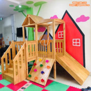 Nhà khối cầu trượt bằng gỗ giá rẻ tại hà nội PW-1114