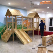 Nhà khối vận động liên hoàn bằng gỗ cho bé PW-1112