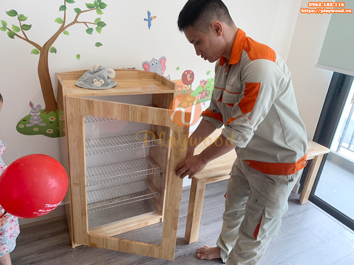 Lắp đặt nội thất mầm non cho trường mầm non tại Tây Mỗ, Hà Nội